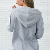 Clothing Azzlee Sweatshirt & Hoodies | Solid Half Zip Hoodie Sweatshirt Gray