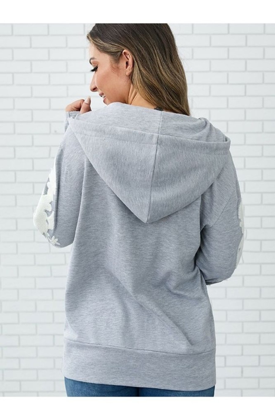 Clothing Azzlee Sweatshirt & Hoodies | Solid Half Zip Hoodie Sweatshirt Gray