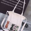 Clothing Azzlee | Lovely Crowded Cats Graphic Bag White