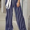 Clothing Azzlee Pants | Casual Stripe Loose Pants Blue