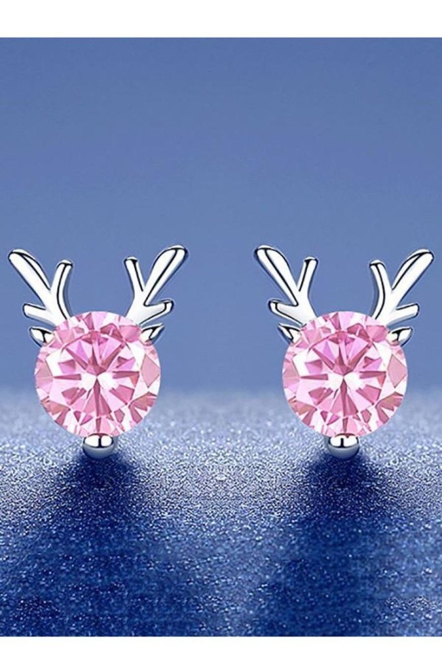 Clothing Azzlee | Rhinestone Reindeer Earrings For Christmas