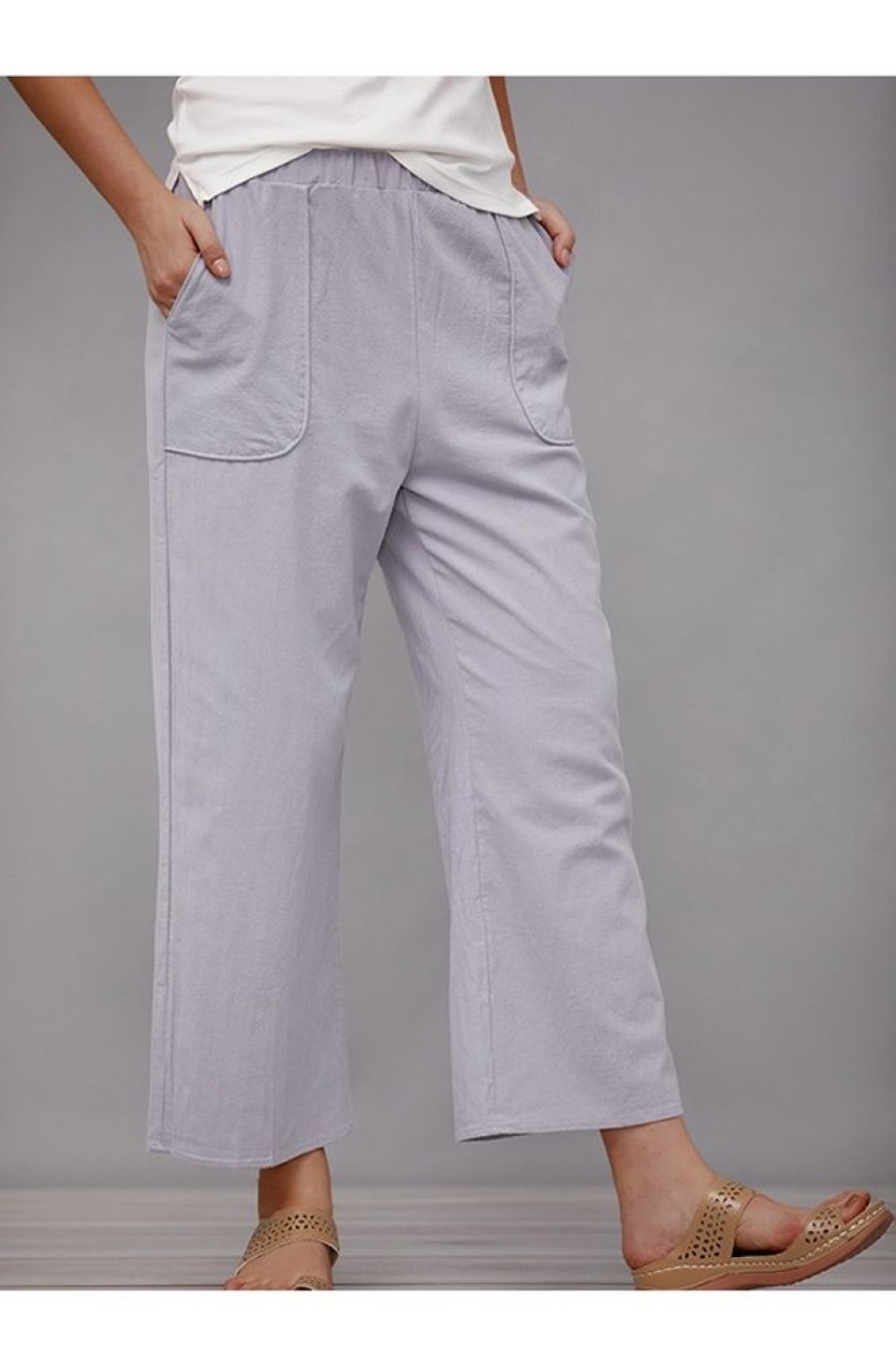 Clothing Azzlee Pants | Plain Solid With Pockets Casual Pants