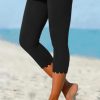 Clothing Azzlee Leggings | Casual Solid Leggings Black