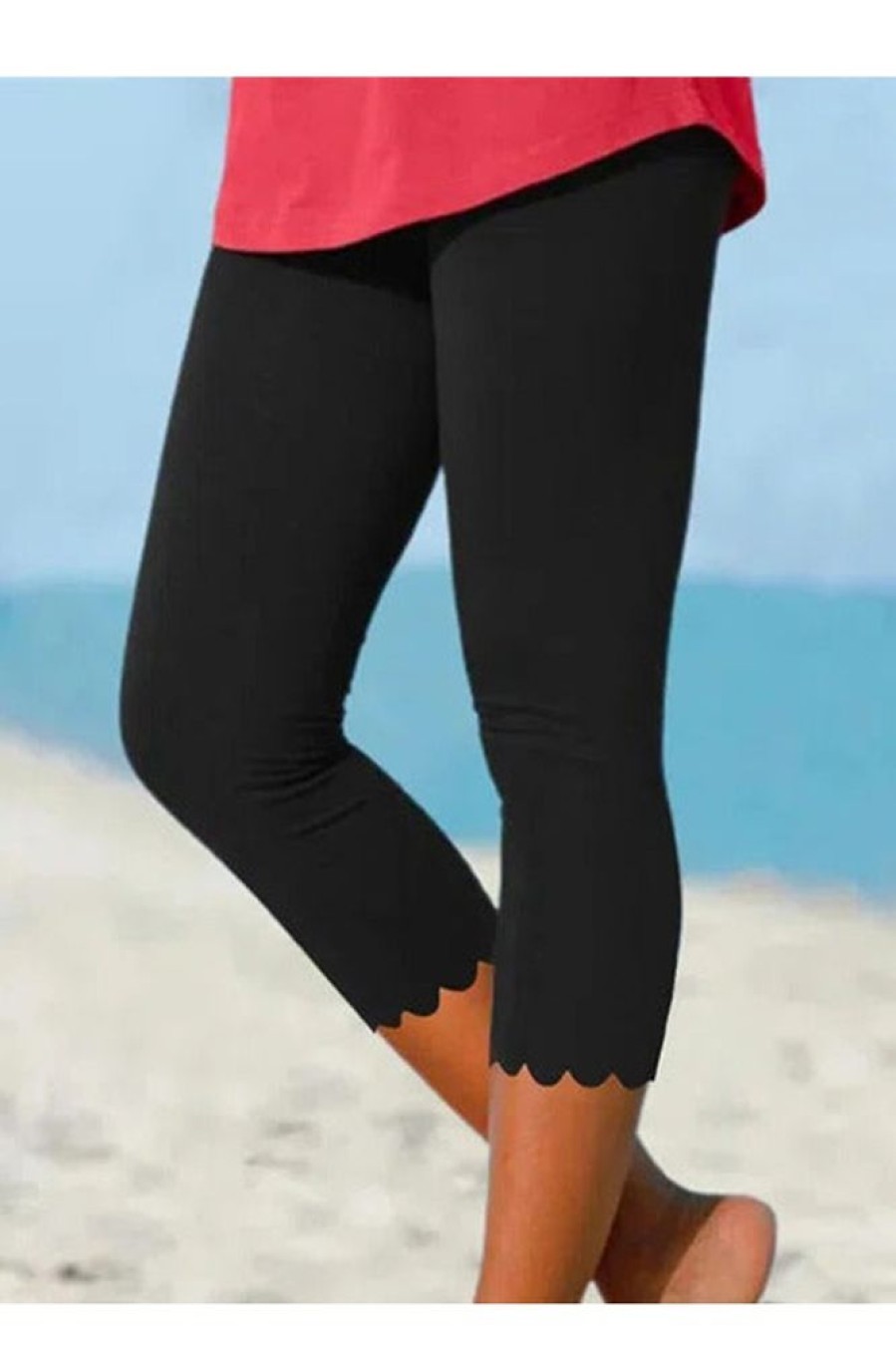 Clothing Azzlee Leggings | Casual Solid Leggings Black