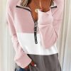 Clothing Azzlee Sweatshirt & Hoodies | Casual Tops Lapel Long Sleeve Stripe Printed Sweatshirts Multi