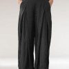 Clothing Azzlee Pants | Vintage Solid With Pockets Casual Wide Leg Pants