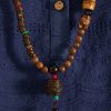 Clothing Azzlee | Vintage Handmade Wood Buddha Beads Long Necklace 3