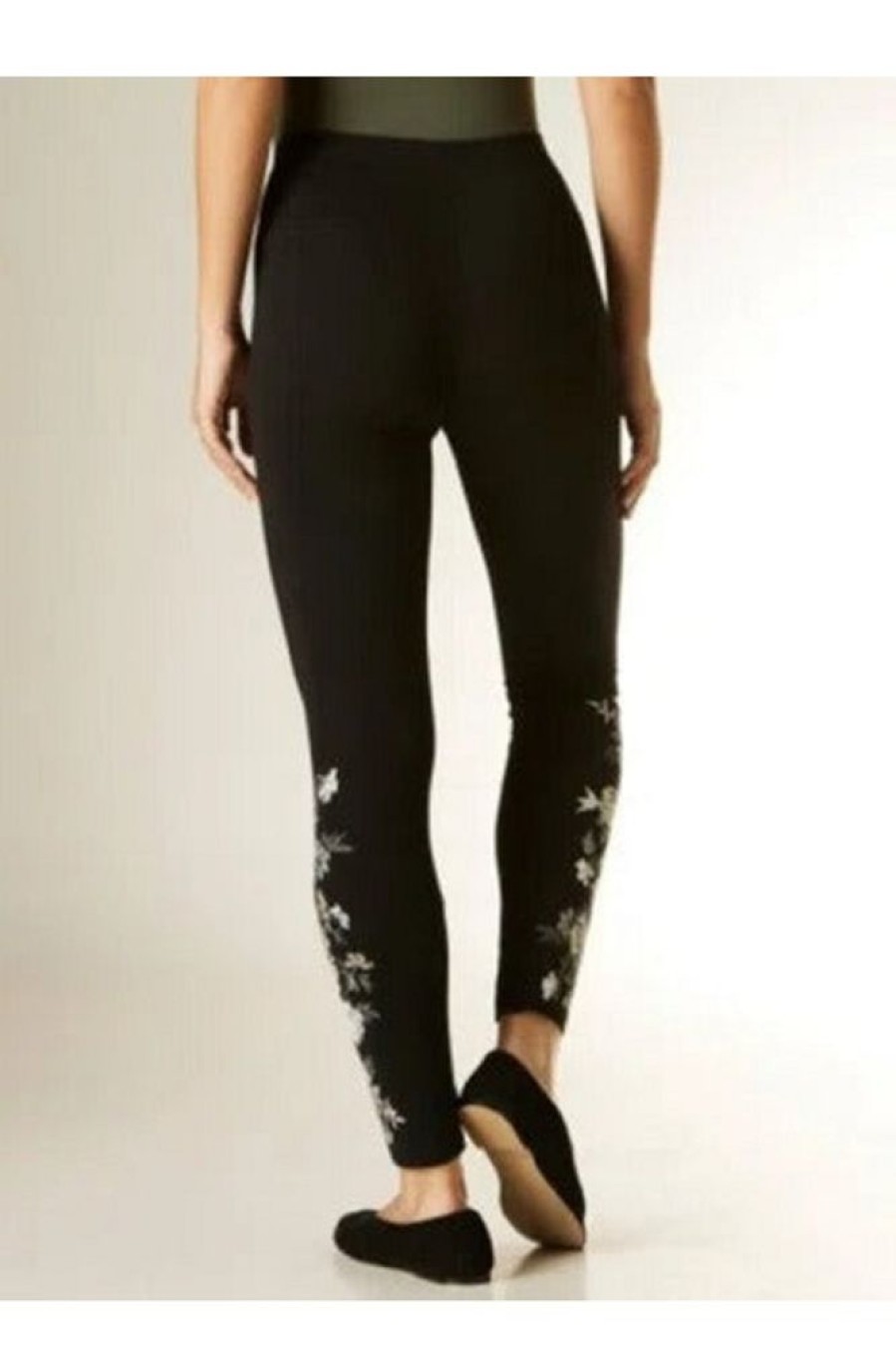 Clothing Azzlee Leggings | Casual Floral Printed Leggings Black