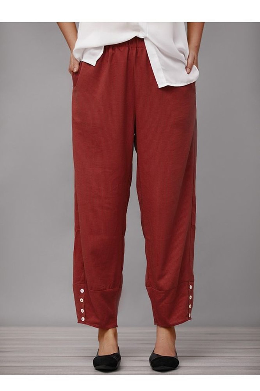 Clothing Azzlee Pants | Stripe With Pockets Casual Pants