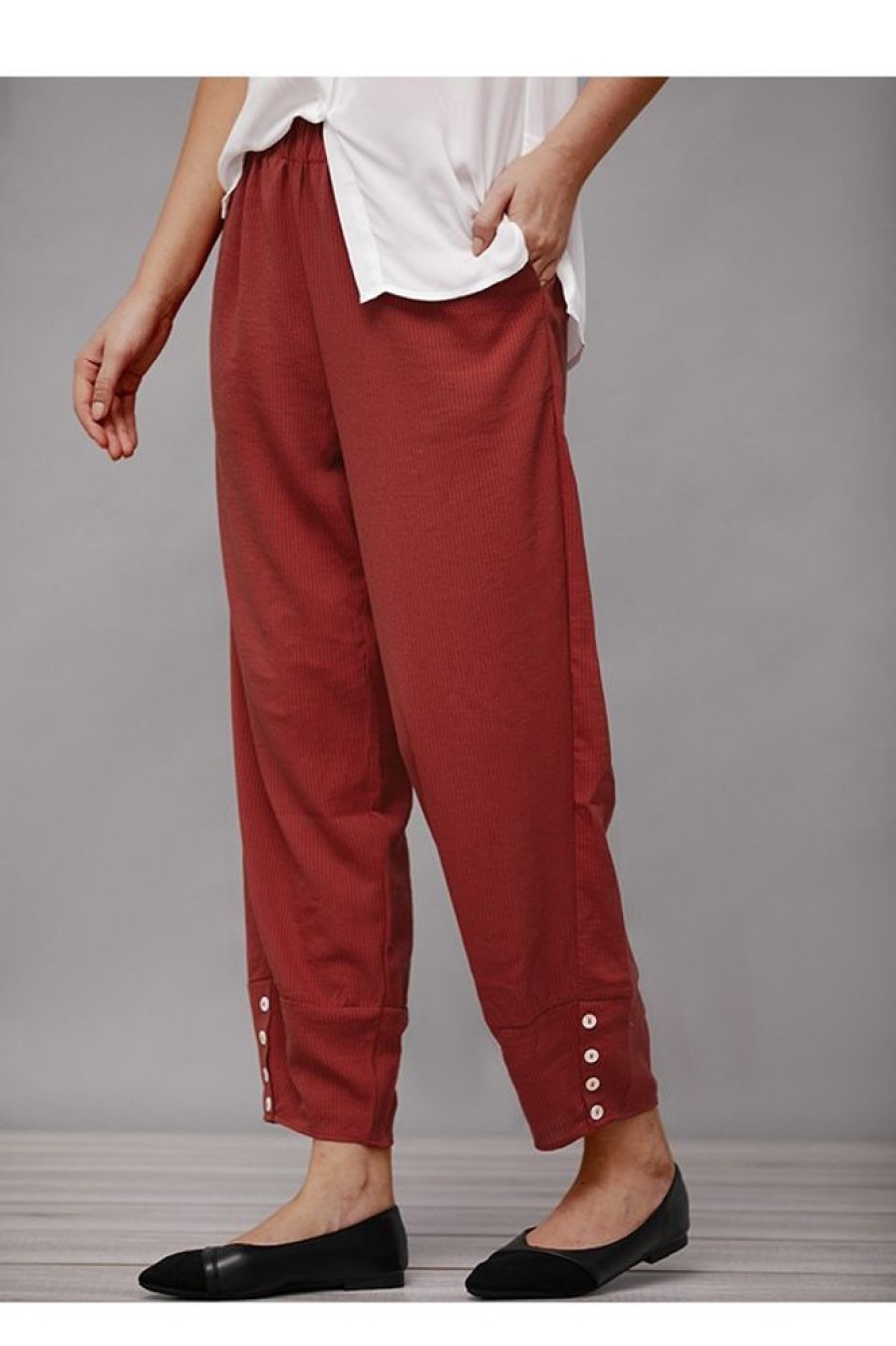 Clothing Azzlee Pants | Stripe With Pockets Casual Pants