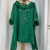 Clothing Azzlee Blouse & Shirts | Large Size One Shoulder Top Green