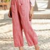 Clothing Azzlee Pants | Casual Solid Summer Ninth Pants Pink