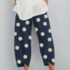 Clothing Azzlee Pants | Daisy Floral Printed Pants With Pocket Navy