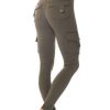 Clothing Azzlee Pants | Solid With Pockets Casual Yoga Pants Army Green