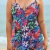 Clothing Azzlee Plus Size | Loop Strap Two Piece Swimdress Multi