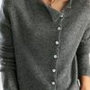 Clothing Azzlee Sweater & Cardigans | Simple Plain Long Sleeve Sweater Grey