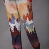 Clothing Azzlee Pants | Landscape Print With Pockets Casual Pants Multi