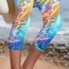 Clothing Azzlee Leggings | Casual Printed Tight Daily Leggings As Picture