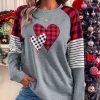 Clothing Azzlee Sweatshirt & Hoodies | Casual Round Neck Plaid Long Sleeve Sweatshirts Multicolor