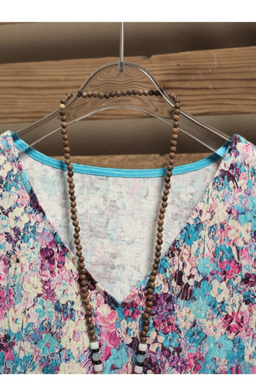 Clothing Azzlee Tanks | Floral Print Casual V-Neck Sleeveless Top As Picture