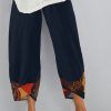 Clothing Azzlee Pants | Geometric Casual Pants With Pockets Navy