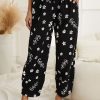 Clothing Azzlee Pants | Floral With Pockets Casual Pants Black