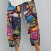 Clothing Azzlee Pants | Casual Abstract Printed Pants Multi