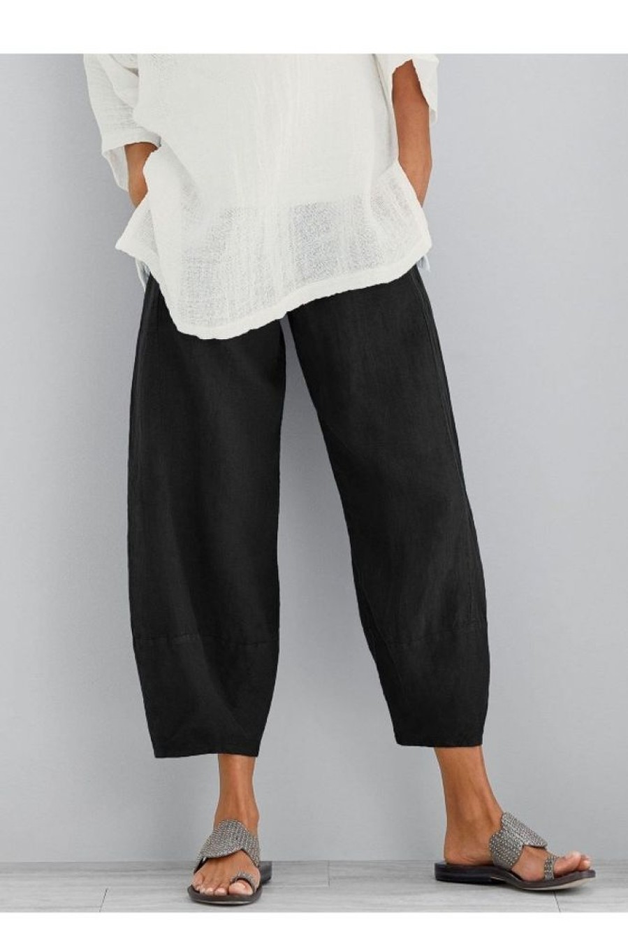 Clothing Azzlee Pants | Casual Cotton Loose Pants For Women