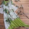 Clothing Azzlee Maxi Dresses | Casual Short Sleeve Round Neck Floral Printed Vintage Maxi Dress