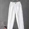 Clothing Azzlee Pants | Soft Slacks Cropped Pants White