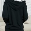 Clothing Azzlee Sweatshirt & Hoodies | Solid Half Zip Hoodie Sweatshirt Black