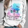 Clothing Azzlee Sweatshirt & Hoodies | Casual Graphic Tops Round Neck Dragonfly Printed Long Sleeve Sweatshirts White