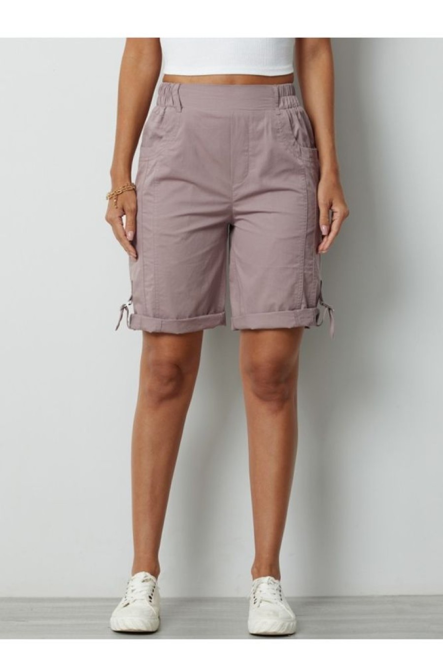 Clothing Azzlee Shorts | Solid Casual Sun Cargo Shorts