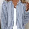 Clothing Azzlee Sweatshirt & Hoodies | Comfy Striped Hoodie Outerwear Blue