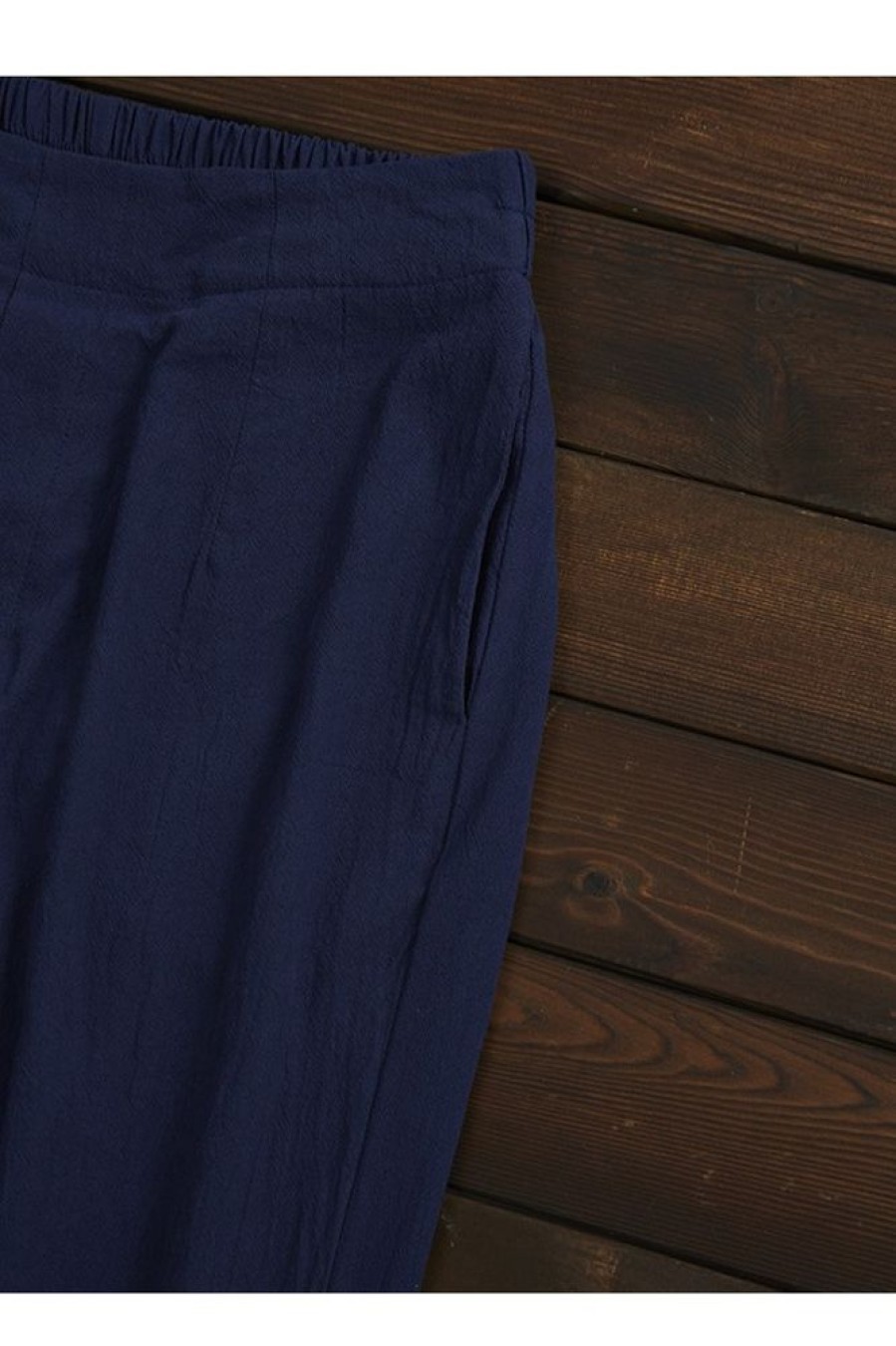 Clothing Azzlee Pants | Plain Zipper Casual Wide Leg Pants Blue